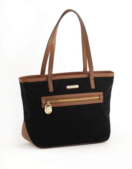 michael kors kempton tote small black|MICHAEL Michael Kors Kempton Nylon Small Tote .